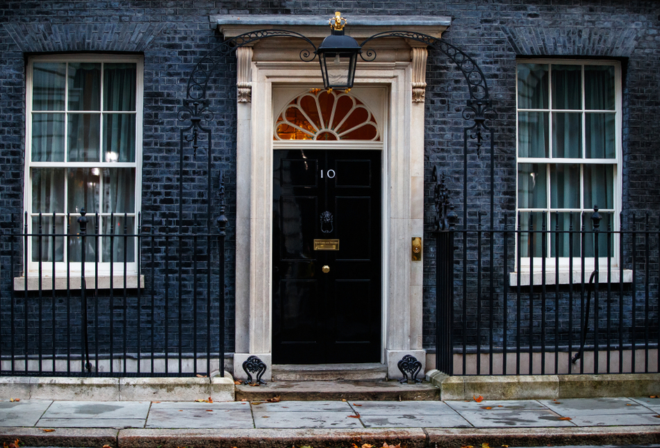 The door to number 10 Downing Street.