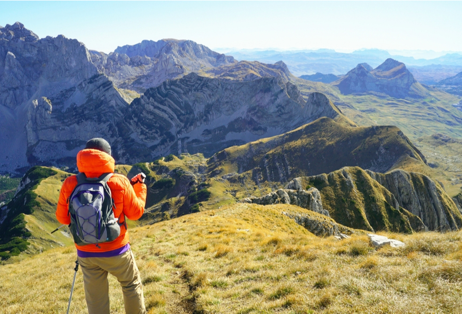 A hiker in Durmitor National Park.