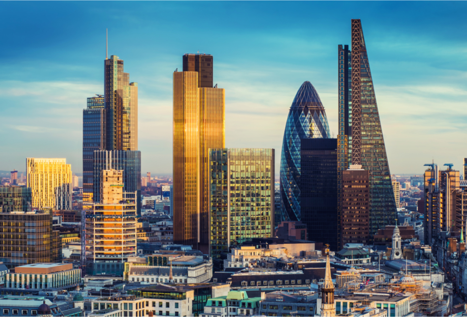 The London skyline.